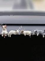 4Pcs Cute Sleeping Cat Figurine Set, Miniature Healing Kitten Ornament, Funny Car Dashboard Decor, Home Desk Decor Gift United States