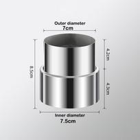 Nerūdijančio plieno ventiliacijos vamzdžių jungtys, įvairių dydžių ortakių jungtis 80mm-85mm