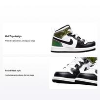 Air Jordan 1 Mid SE TD Heat Reactive Color Change Baby Sneakers White Black DM7804-100 25