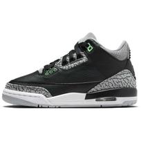 Air Jordan 3 Retro GS Green Glow Vaikų Sportbačiai Juodi Vilko pilki Balti DM0967-031 35.5
