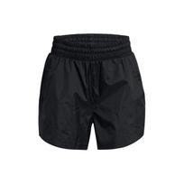 Under Armour UA Vanish 5  Crinkle Solid Color Lace-Up Mid-Rise Casual Shorts Women shorts Black 1385952-001 S black