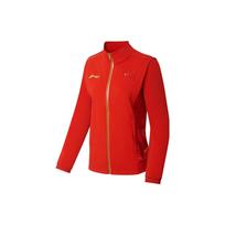 Li Ning Table Tennis Series Letter Print Stand Collar World Table Tennis Championship Award Sports Jacket Women Jacket Flame-Red AYYS022-2 XXL