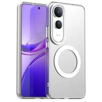 Magnetic Wireless Charging Case For Vivo V50 Lite 5G Cover Candy Colors Transparent Back Shell Fundas Coque vivo V50 Lite 4G balta