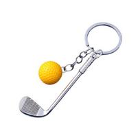 Keychain Pendant Simulated Golf Pendant Style Golf Club Gym Keyring Sports Key Holder Fitness Bag Accessories geltona