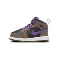 Air Jordan 1 Mid TD Palomino Baby Sneakers Brown Wild-Berry White DQ8425-215 23.5 black