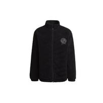 Adidas Originals Trefoil C Crest Warm Fleece Stand Collar Sports Jacket Men Outerwear Black H32150 XS black