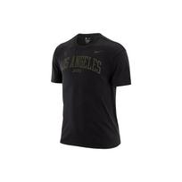 Nike NBA Los Angeles Lakers Letter Logo Print Crew Neck Short Sleeve T-Shirt Men Tops Black DR6323-010 XS