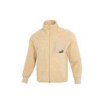 PUMA Relaxed Sherpa Jacket With Stand Collar Unisex Outerwear Khaki 673645-12 2XL beige
