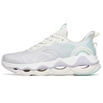 Anta Cushioning Sports Shock Absorbing Non-Slip Wear-Resistant Breathable Low-Top Running Shoes Women sneaker Purple Green 122225586-1 35.5 white