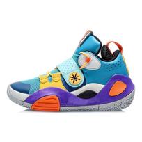 Li-Ning All City 8 Cloud Non-Slip Shock Absorbing Durable Lightweight Rebound Low-Top Basketball Shoes Kids sneaker Blue Yellow YKBS114-3 42 blue