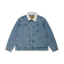 Levis Washed Vintage Single Button Collar Long Sleeve Denim Jacket Men jackets Blue A4080-0000 M