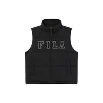 FILA Letter Logo Print Lined Loose Down Vest Unisex Vests Black F51U349903FBK M
