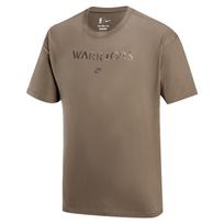 Nike Solid Color NBA Golden State Warriors Printed Casual Loose Comfortable Crew Neck Short Sleeve Drop Shoulder T-Shirt Men T-Shirts FJ0570-040 XXL gray