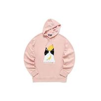FILA X Pepe Shimada Collaboration Cartoon Panda Print Loose Hoodie Men hoodies Shapeful-Pink F11U133295F-PK L
