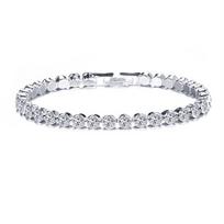 Stainless Steel Tennis Bracelets For Women Adjustable AAA Cubic Zirconia Crystal Choker Bead Chain Pendant Necklace Fine Zircon