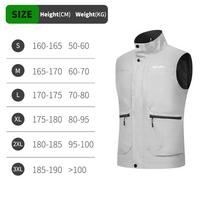 WOSAWE Unisex Full Reflective Cycling Vest High Visibility Bike Gilet Windproof Waterproof Sleeveless Jacket for Night Cycling S sidabras