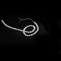 1String, Grey Natural Freshwater Pearls, Handmade Near Round Beads for Jewelry Making DIY Necklaces, Bracelets Crafts (Beads 7-8mm, Length 36cm) 1String/7-8mm-36cm