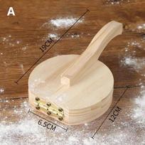 Manual Wooden Dumpling Skin Press,Round Dough Flattener Tool for Dumplings,Empanadas,Tortillas