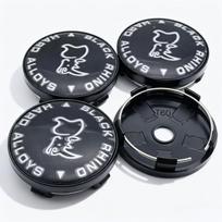 4pcs Black Rhino Logo Emblem Badge Car Wheel Center Caps 60MM 56MM Wheels Hub Cap Rim Hubcaps Dust Cover Replace Car Accessories Black Rhino Badge&4pcs T60 Wheel Caps