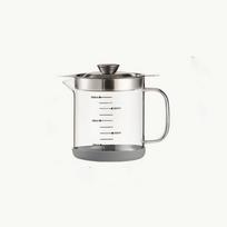 Heat-Resistant Glass Oil Filter 1L/1.5L Capacity Grease Container  Restaurant 1000ml