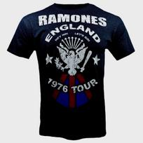 Mens Ramones Vintage Look England 1976 Tour Tribute-Music Band T Shirt NEW L gray