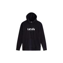Levis Hooded Logo Print Sweatshirt Women Tops Black 18487-0004 XS