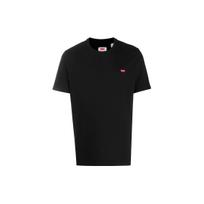 Levis Logo Solid Color Crew Neck T-Shirt Men Tops Black 56605-0009 S