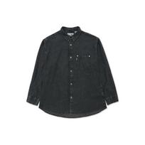 Levis Solid Color Wash Single Button Casual Long Sleeve Shirt Men shirts Smoke-Gray A3404-0004 L