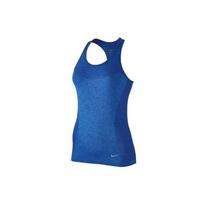 Nike Dri-Fit Knit Solid Logo Running Vest Women Tops Blue 718568-459 XL
