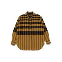 Levis Color Block Plaid Button-Down Long Sleeve Shirt Men shirts Black Yellow A2188-0003 M