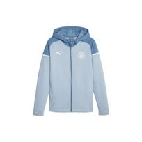 Puma Manchester City Football Casuals Hooded Jacket Color Block Logo Design Casual Long Sleeve Jacket Men jackets Blue 772904-20 S gray
