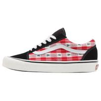 Vans Old Skool 36 DX Anaheim Factory - Red Plaid Unisex Sneakers Black VN0A4BW3RED 36 white