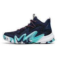 Anta Kids Crazy Tide 2 Non-Slip Wear-Resistant Mid-Top Basketball Shoes Kids Basketball Shoes Blue White 312031109-6 34