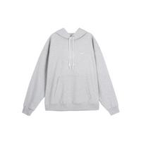 Nike Solo Swoosh Solid Color Logo Comfortable Loose Fit Hoodie Men hoodies Dark-Gray DX0814-063 S
