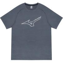 Mizuno Quick-Dry Sun Protection Running Logo Print Round Neck Pullover Short Sleeve T-Shirt Men Tops Black J2CA41P7 L