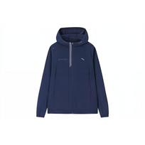 Anta Training Series Solid Color Hooded Ice Skin Breathable Textured Windbreaker Jacket Women Jacket Deep-Night-Blue 162337720-2 S