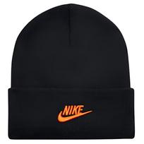 Nike Logotipas Poliesterio Vilnos Kepurė Unisex Kepurės Juoda Saugos Oranžinė HF5498011 F