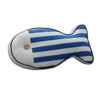 Jūrinė žuvis drobės pagalvė Dryžuota žuvies formos pagalvė-mėtyklė Kimštas pliušinis žaislas Hugging Back Cushion Sofa Miegamojo Svetainės Dekoracija A