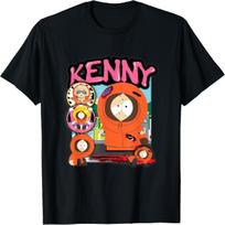 South Park Kenny Hahai Dažytas Dėvėtas Marškinėliai XXXL juoda