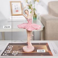 Hot Selling Ballet Dancer Girl Ornament Creative Dance Girl Room Bookshelf Small Decoration Fashion Birthday Gift Resin Crafts rožinė