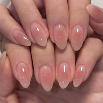 Almond Short Square Head False Nails Manicure Nail Art French Press on Nails Diy with Gel Stickers/Glue Reusable Fake Nails