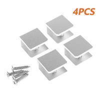 4PCS Square Glass Clamps Glass Clamp Holder Shelf Clip Aluminum Bracket Support For 5mm 6mm 8mm 10mm 12mm Thickness Board 4pcs A2