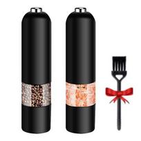 Automatinis druskos pipirų malūnėlis Elektrinis prieskonių malūnėlis Pagardai Reguliuojamas šiurkštumas Virtuvės įrankiai Malimas maistui gaminti BBQ black