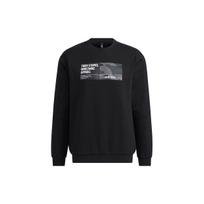 Adidas Neo Fun Print Letter Sport Crew Neck Sweatshirt Men Tops Black H45173 S