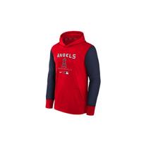 Nike X MLB Collaboration Hoodie Los Angeles Angels New York Yankees Comfortable Simple Long Sleeve Fleece Kids hoodies Red 3Z3B7SBGY-LAA M