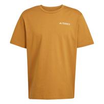 Adidas Terrex Fashion Simple Loose Pullover Round Neck Short Sleeve T-Shirt Men Tops Rock-Layer-Bronze Detective-Gold JY4835 S
