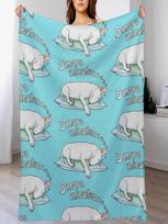 New Bull Terrier Sleeping 5 More Minutes Throw Blanket Heavy Decorative Sofas Fashion Sofas For Babies Blankets 75X95CM pilka spalva