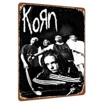 Korn Band Poster Metal Wall Art Decorative Tin Sign for Music Room Garage Home Decor 20x30cm（7.8x11.8inch）