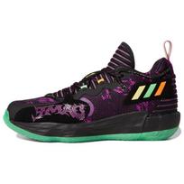 adidas Dame 7 EXTPLY Halloween Men Sneakers Black Core-Black Screaming-Green H67750 43⅓ black