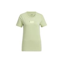 Adidas Neo Letter Logo Print Casual Sports Short Sleeve Tee Women Tops Light-Green HS6838 M